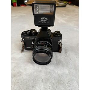 Sears KS 1000 35mm SLR Film Camera with 50mm f1.7 Lens and Focal M-200 Flash